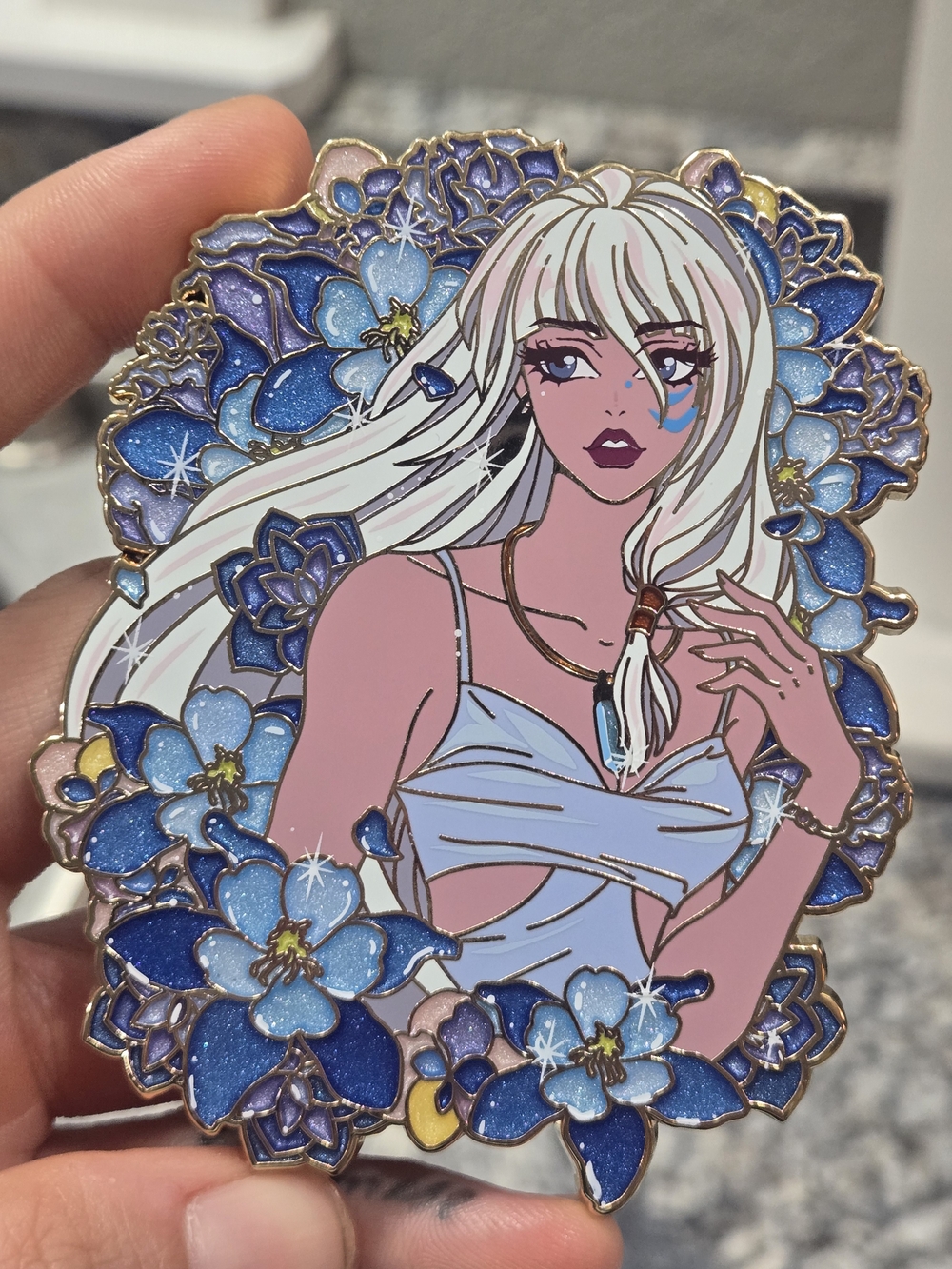 Lavender Silvy Enamel Kida Pin LE Grade A